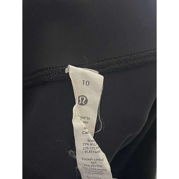 Lululemon Leggings Women's Size 10 Black Yoga Gym Training Straight Leg Stretch - Picture 6 of 6